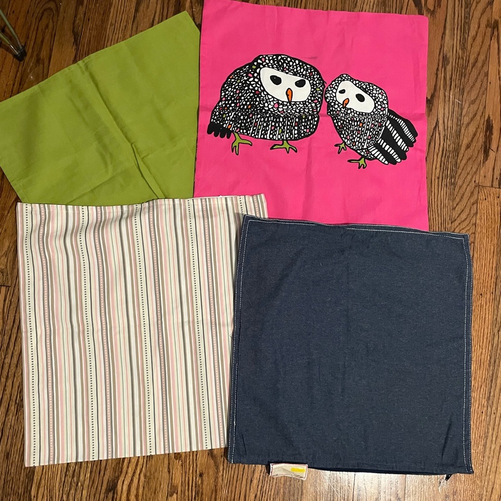4 pillow covers, IKEA, 20”x20”, excellent condition
